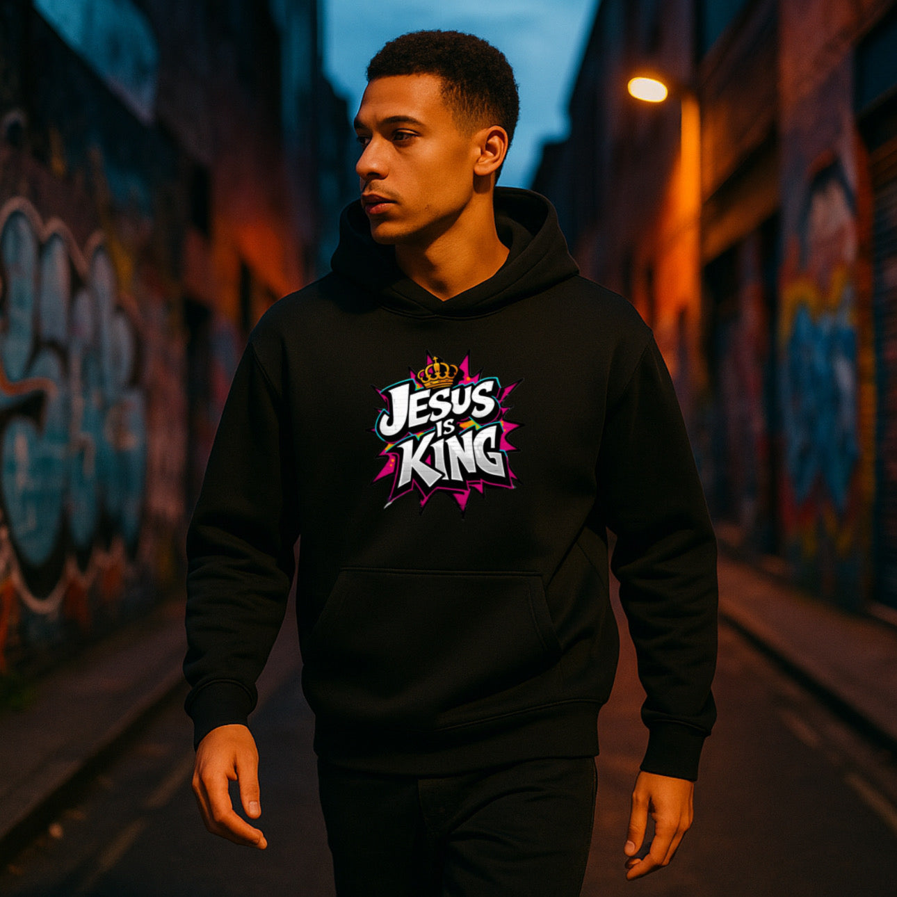 Jesus Is King Hoodie – Faith-Driven Streetwear