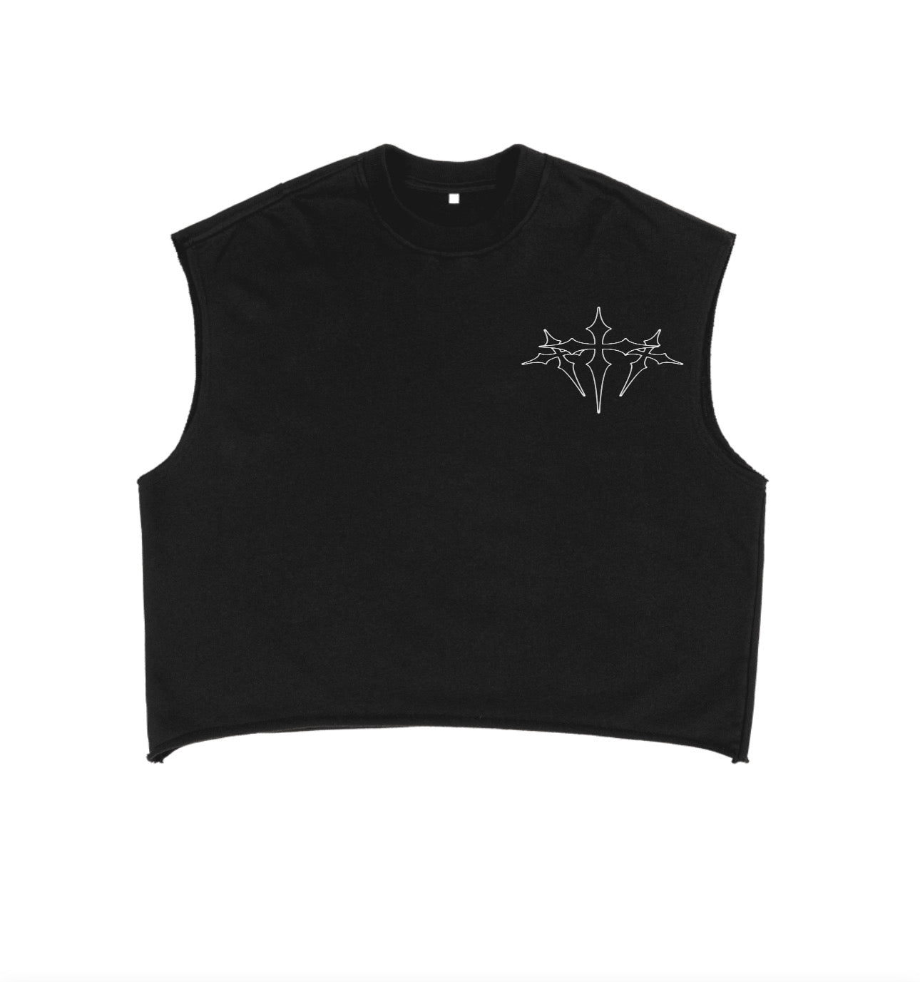 Freedom Streetwear Muscle Tee – Bold Graphic Teddy Bear & Cross Design